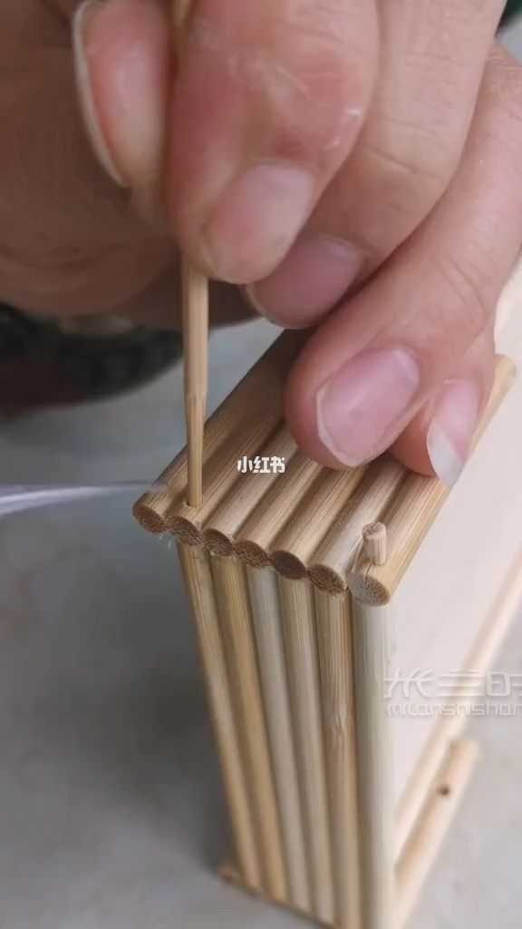 竹簽做的煙盒 手工煙盒_1