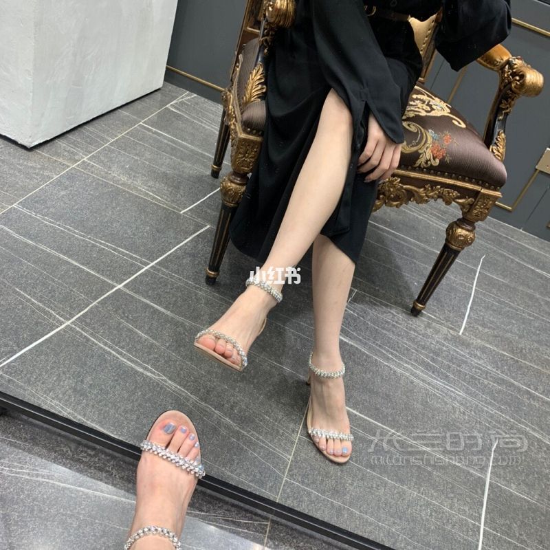 周仰杰Jimmy choo水晶涼鞋_5