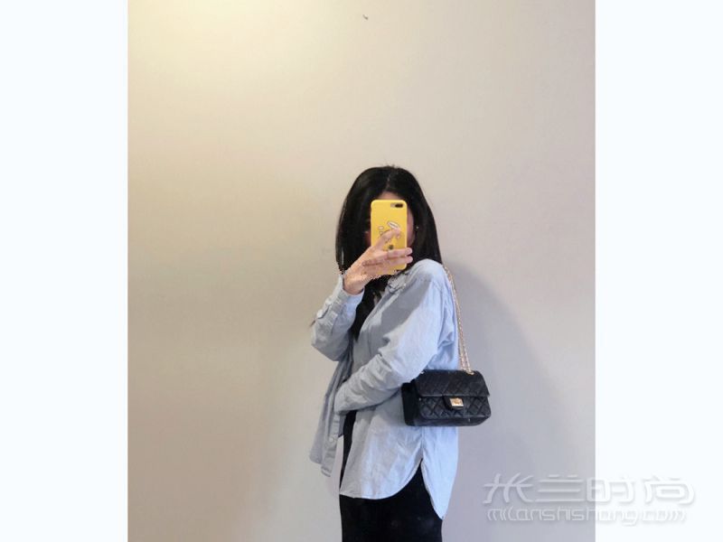 Chanel CF Mini 和chanel 2.55 Mini對(duì)比圖 上身圖_6