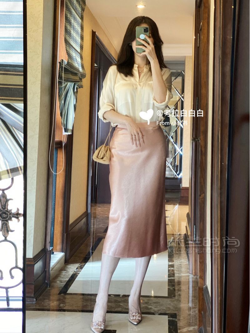 職場穿搭Vince一套緞面_3