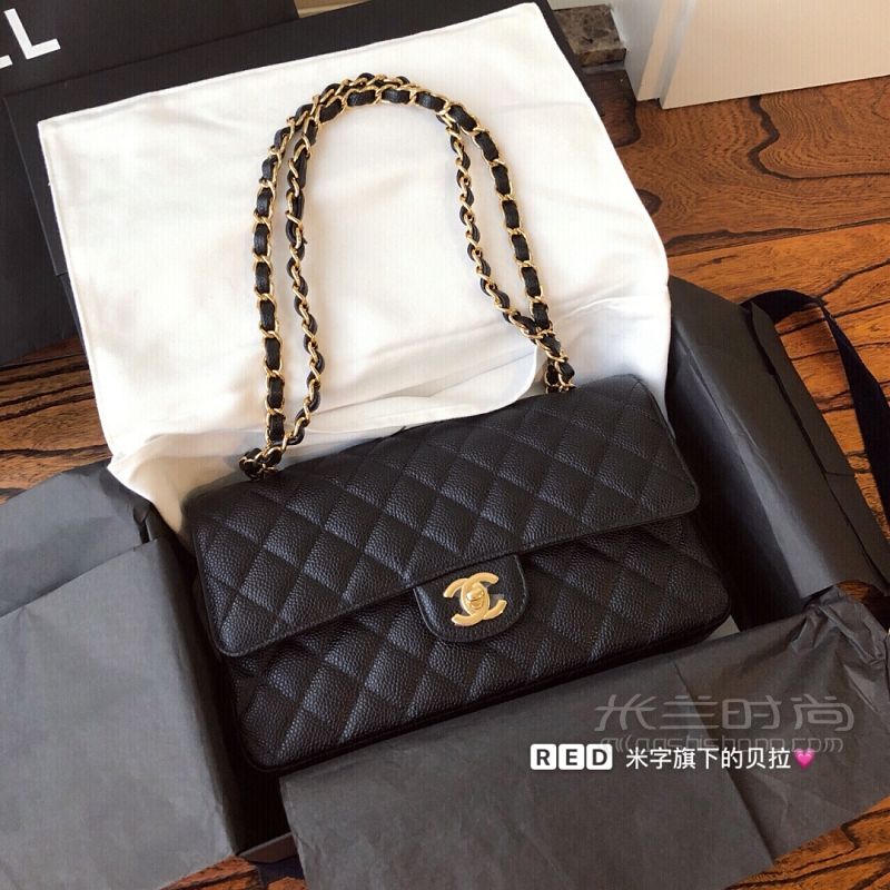 Chanel cf 中號 牛皮荔枝紋_6