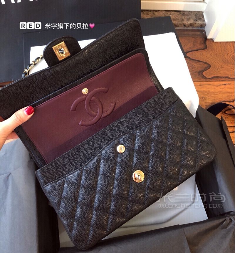 Chanel cf 中號 牛皮荔枝紋_7