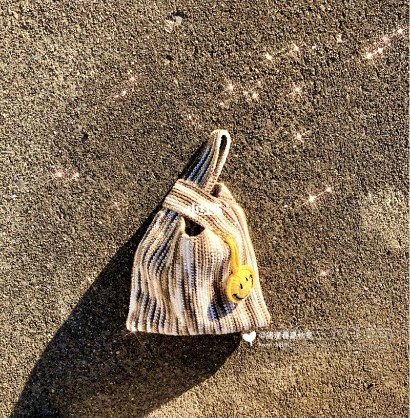 鉤針編織日式手挽包小小教程 笑臉掛飾_7