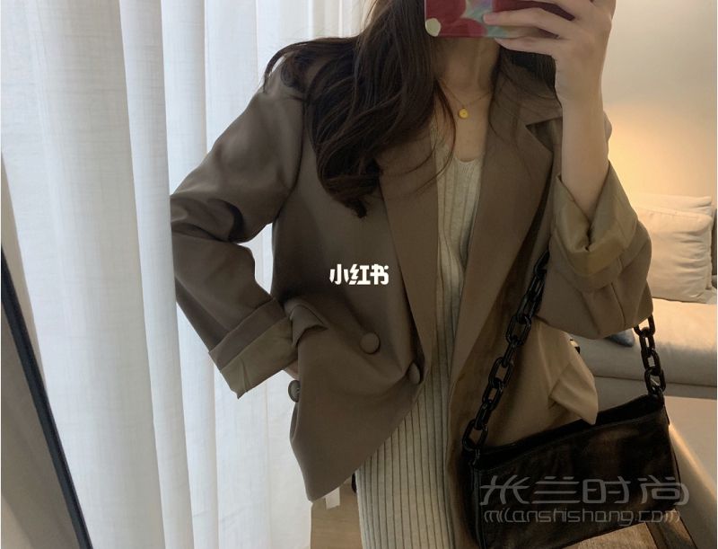西裝搭配 秋冬萬能搭配咖色西裝真香_6