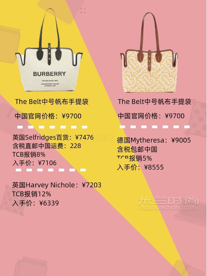 Burberry帆布包最強(qiáng)折扣貨源 博柏利包稅直郵海淘_5