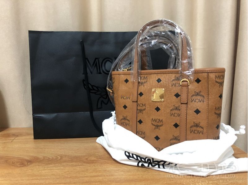花自己的工資買(mǎi)的第一個(gè)mcm包 mcm干邑色菜籃_2