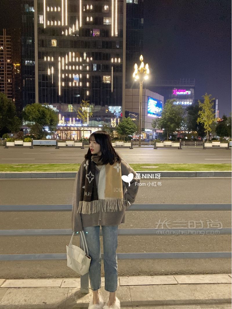 LV漸變色羊絨圍巾也太太太好看了吧！-純羊毛圍巾-百搭_5
