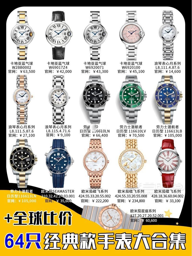 史上最全64只經(jīng)典款手表大總結(jié) 全球比價(jià)版_1