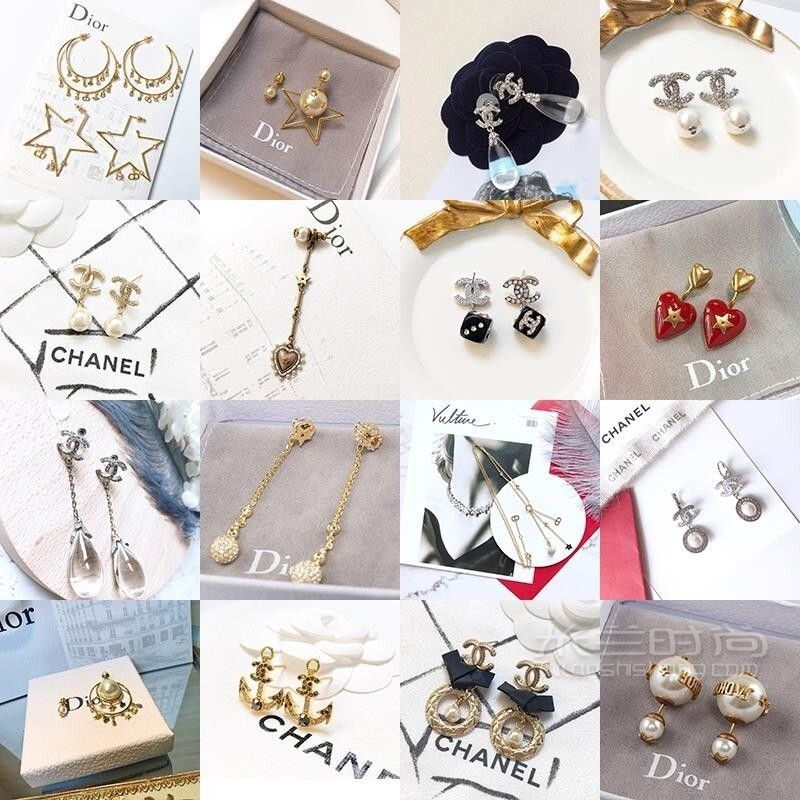 耳釘 耳環(huán) 香奈兒 Chanel 迪奧 Dior 市場(chǎng)上各種貨_1